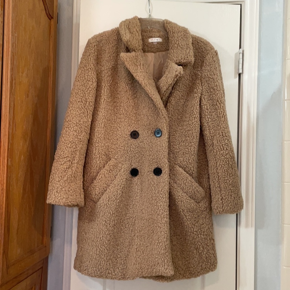 Faux Button Coat